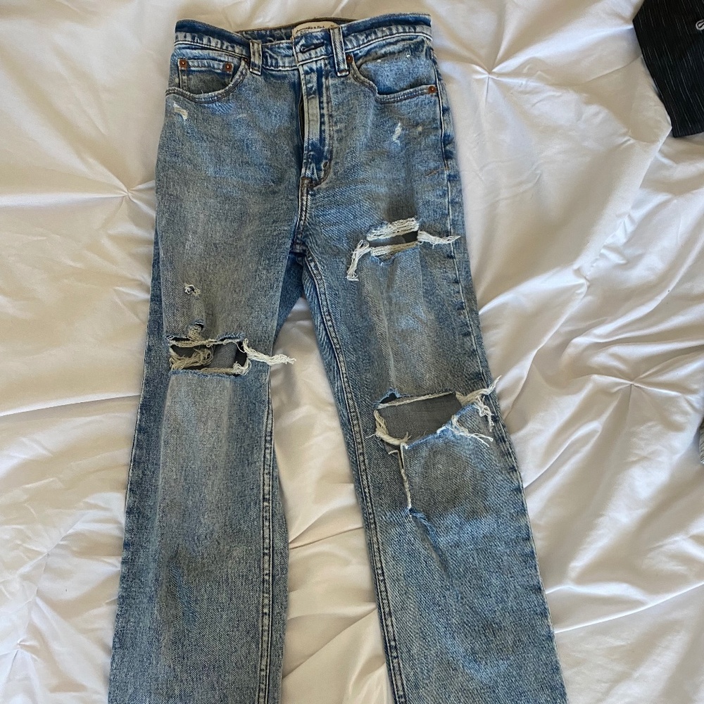 Ankle straight high rise Abercrombie jeans